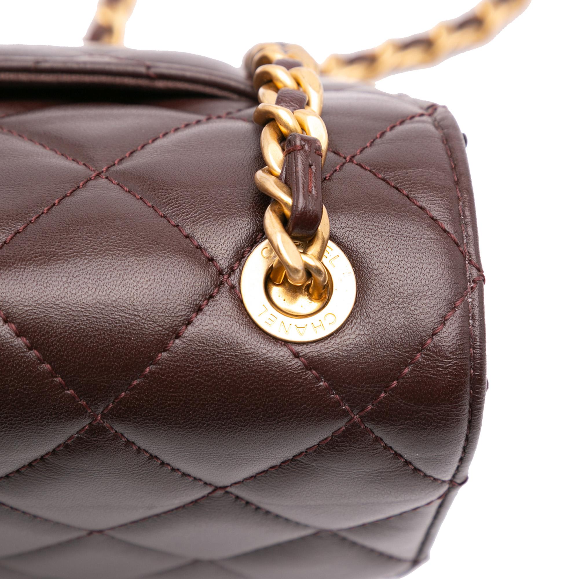 Chanel Mini Quilted Shiny Lambskin Single Flap
