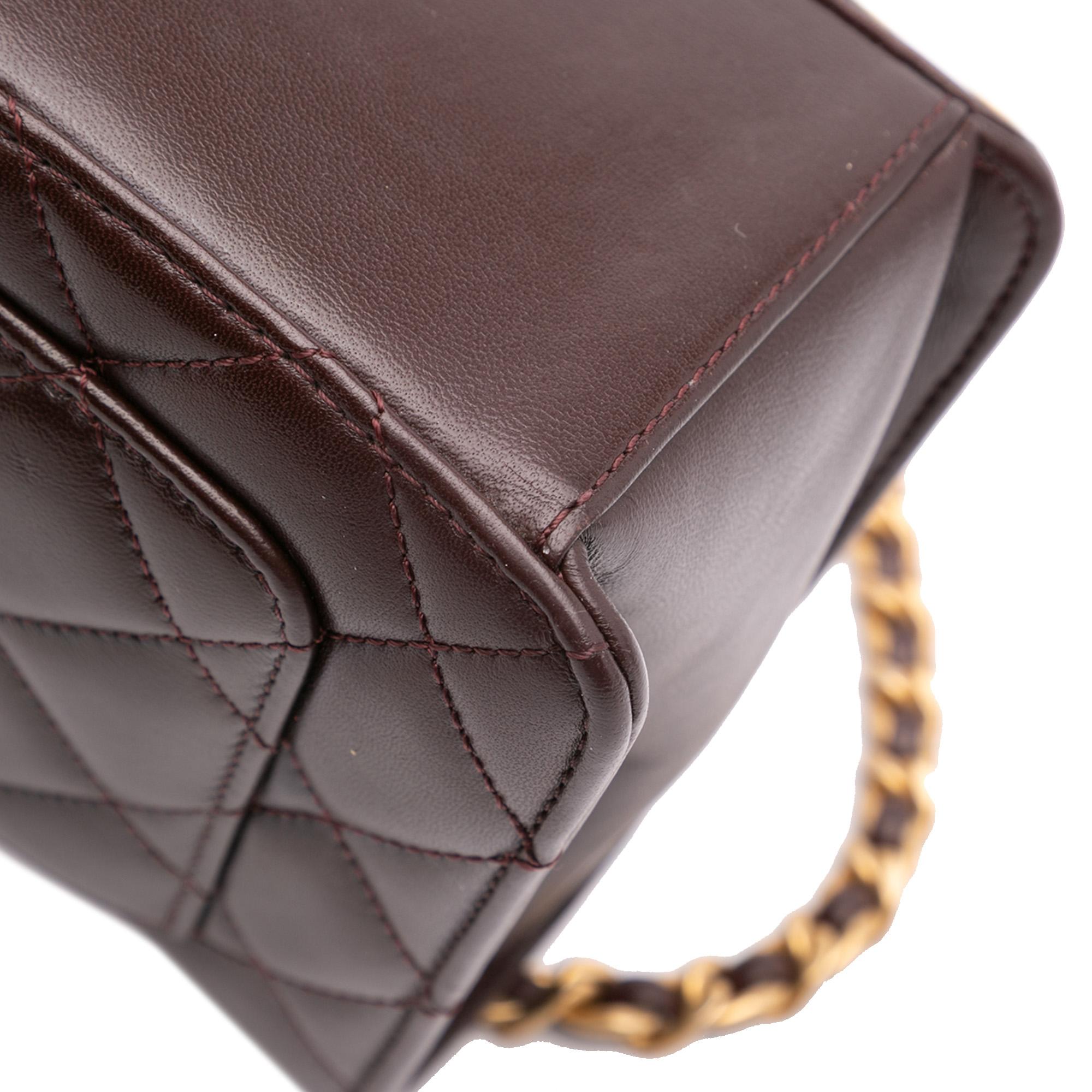 Chanel Mini Quilted Shiny Lambskin Single Flap