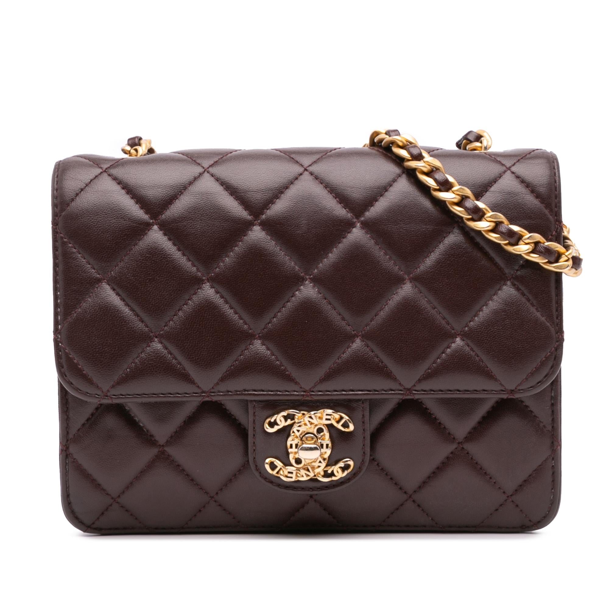 Chanel Mini Quilted Shiny Lambskin Single Flap