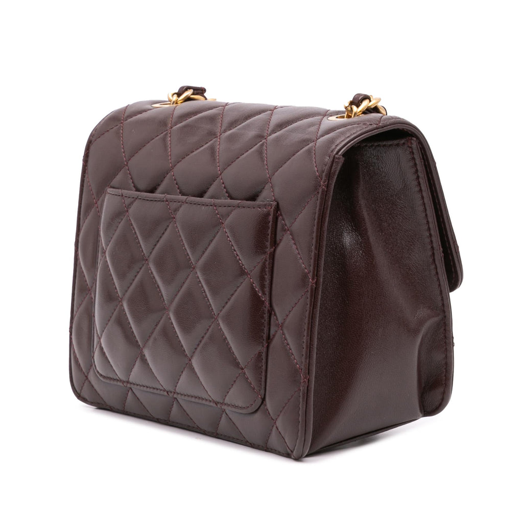 Chanel Mini Quilted Shiny Lambskin Single Flap