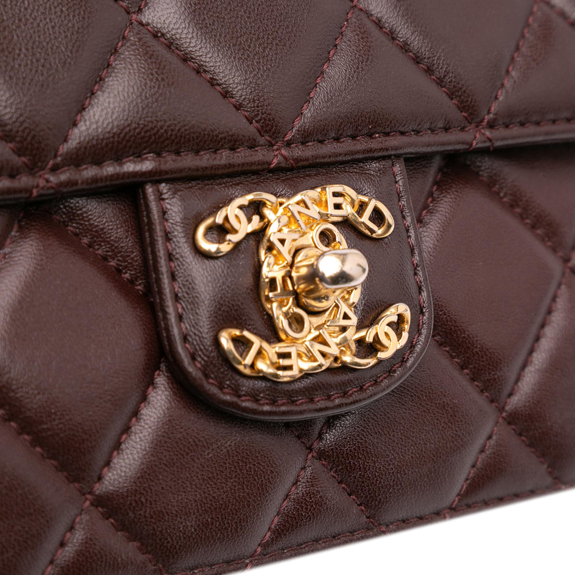 Chanel Mini Quilted Shiny Lambskin Single Flap