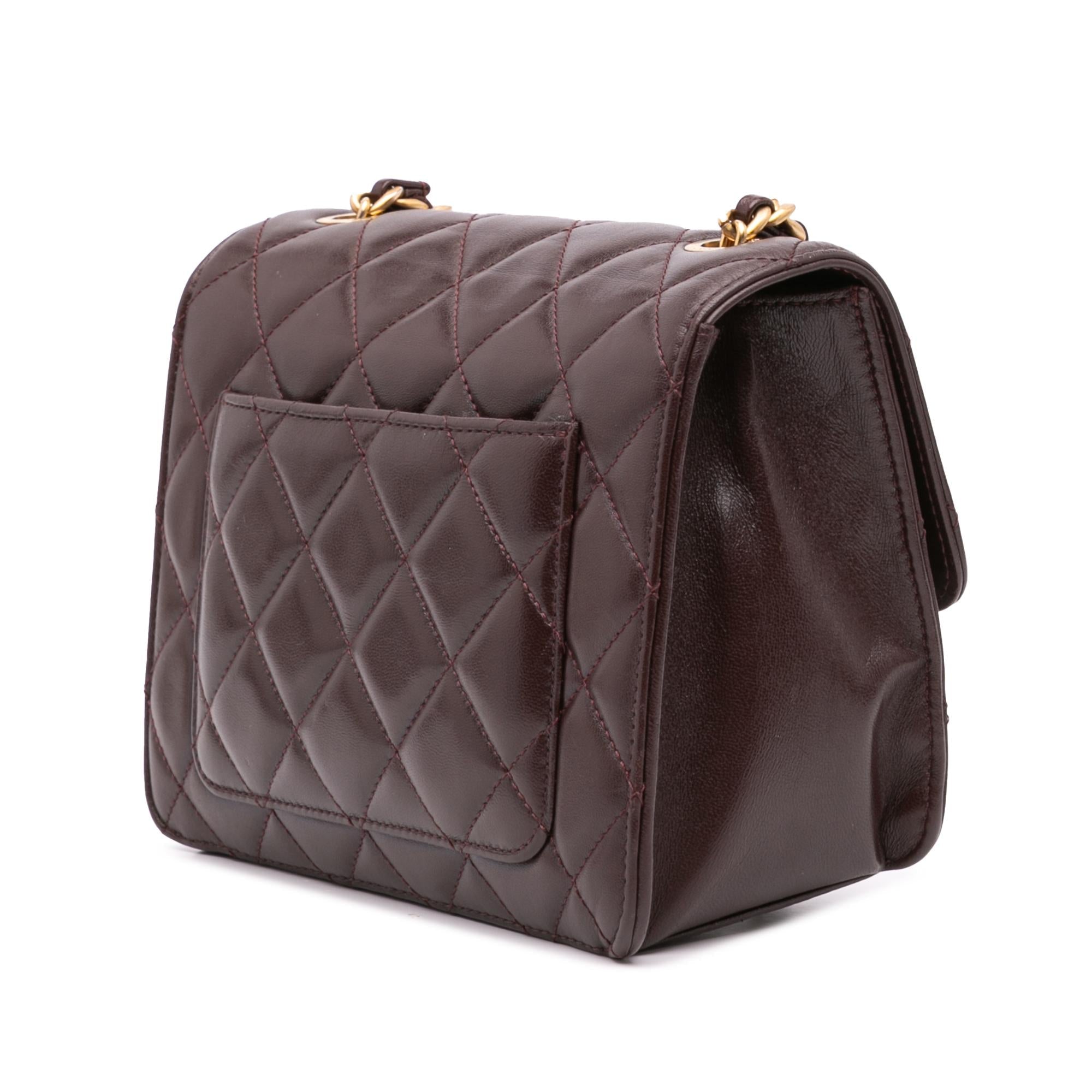 Chanel Mini Quilted Shiny Lambskin Single Flap