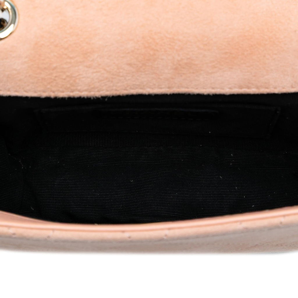 Chanel Mini Quilted Suede Braided My Own Frame Flap