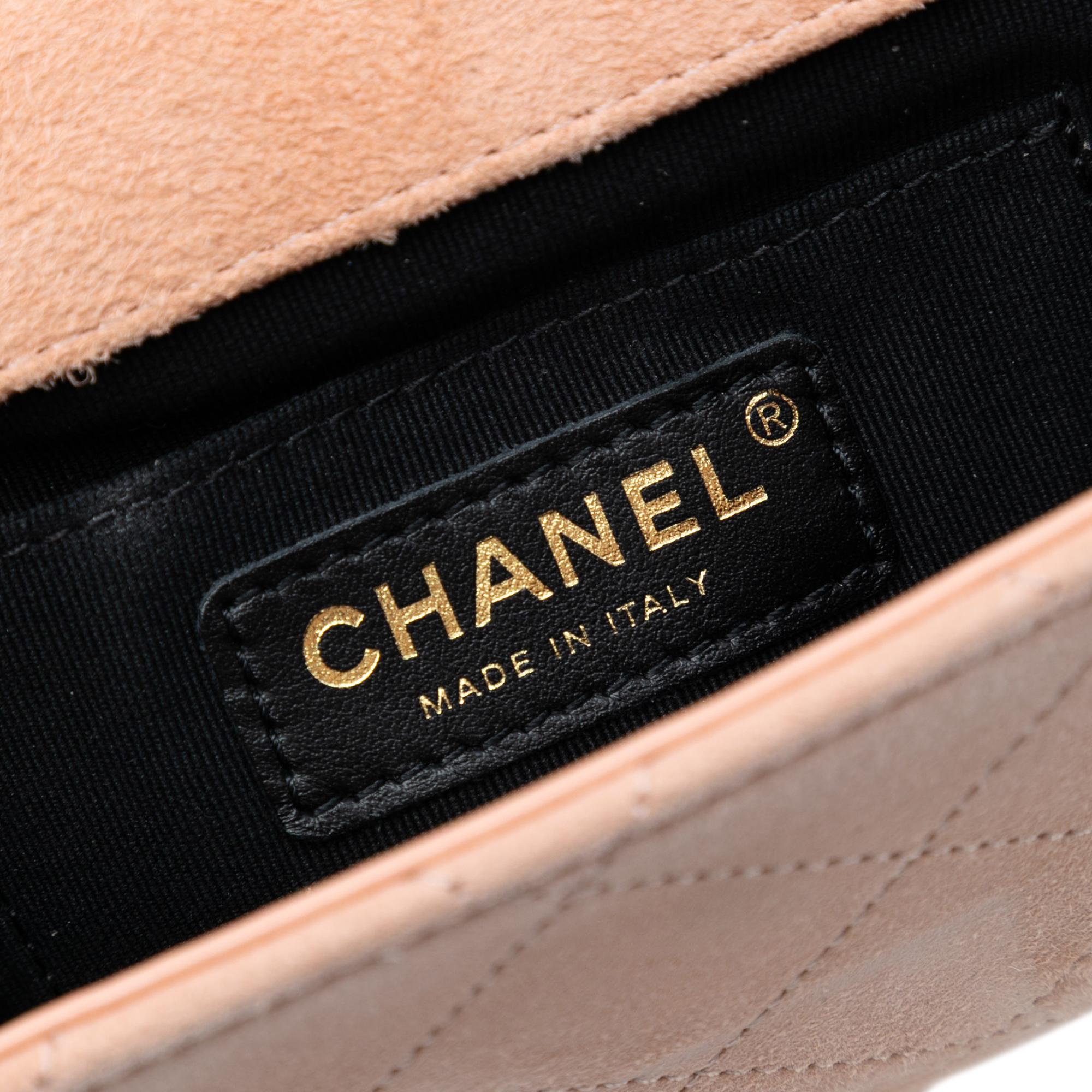 Chanel Mini Quilted Suede Braided My Own Frame Flap