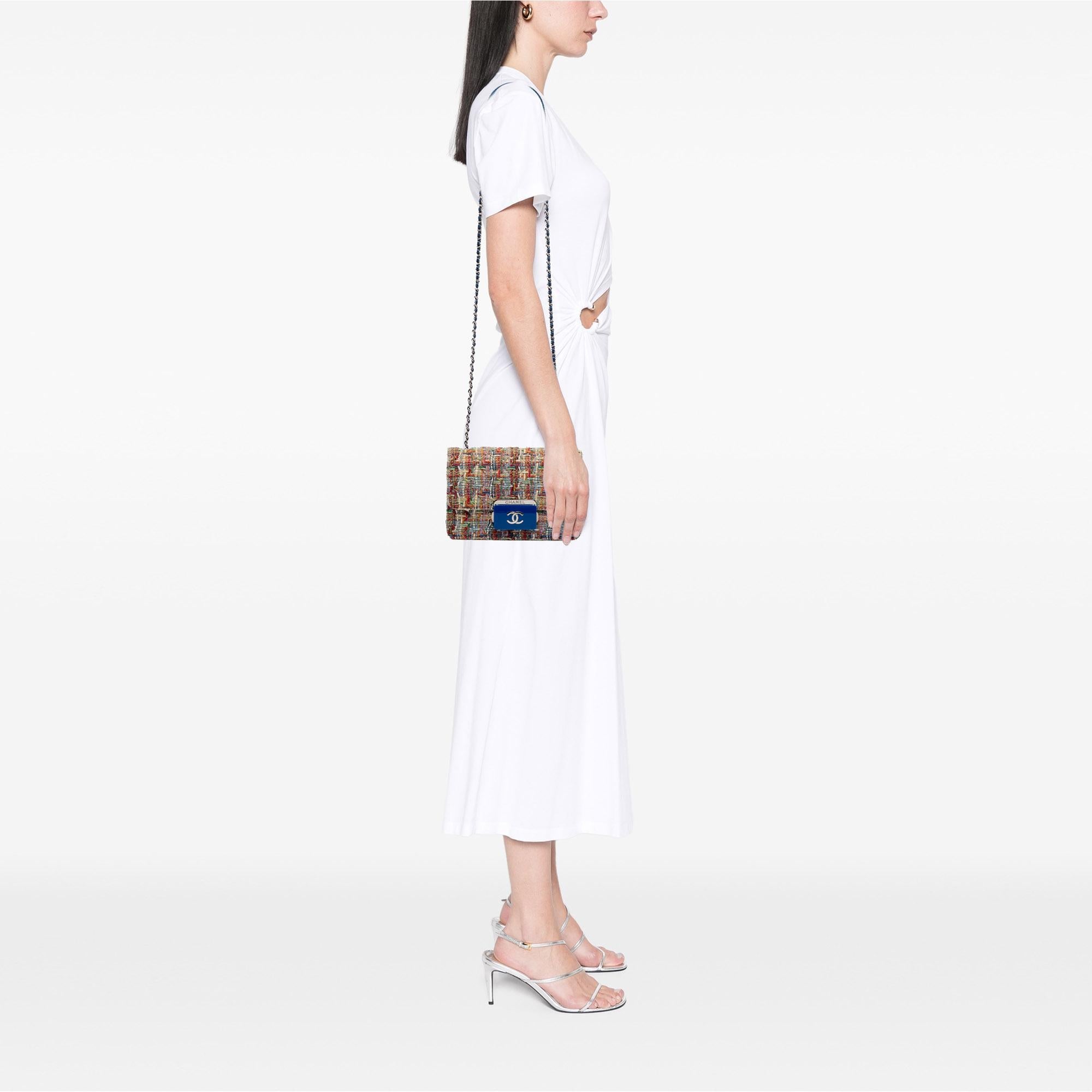 Chanel Mini Quilted Tweed Beauty Lock Flap