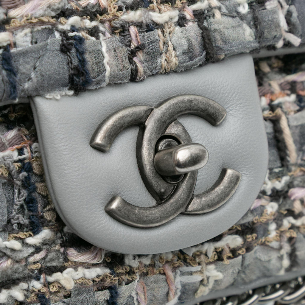 Chanel Mini Quilted Tweed River of Pearls Flap