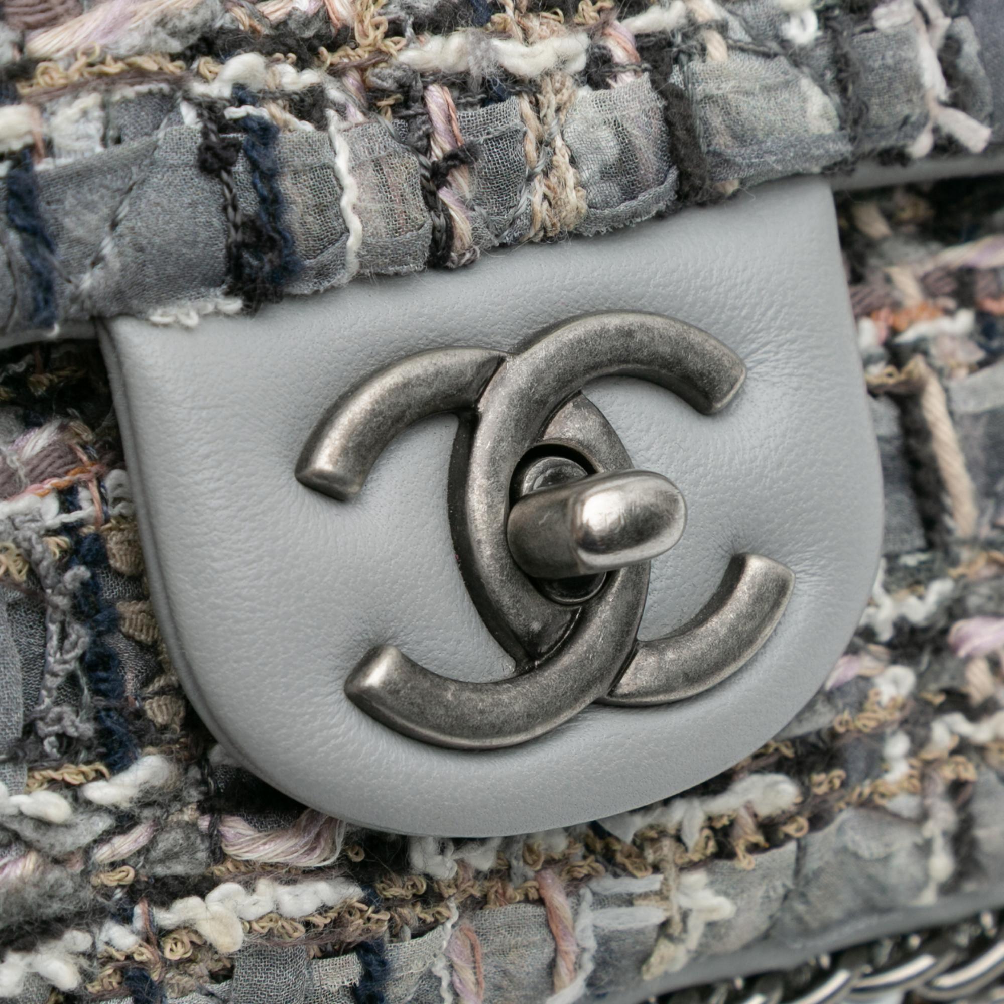 Chanel Mini Quilted Tweed River of Pearls Flap