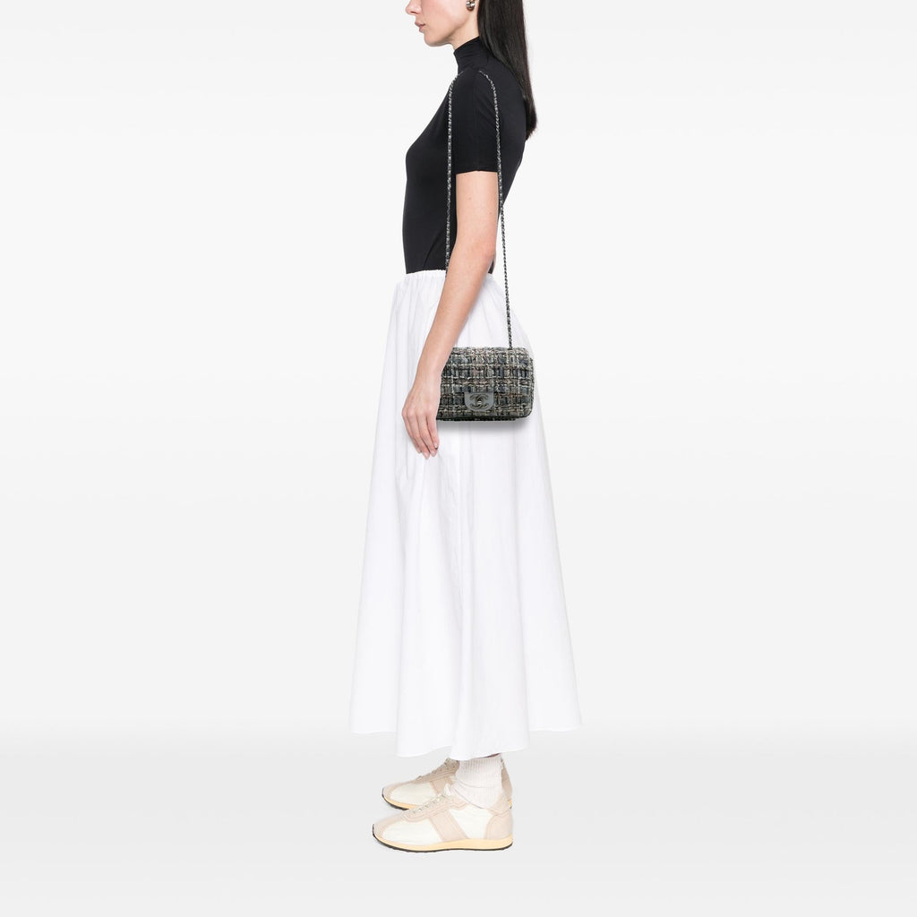 Chanel Mini Quilted Tweed River of Pearls Flap