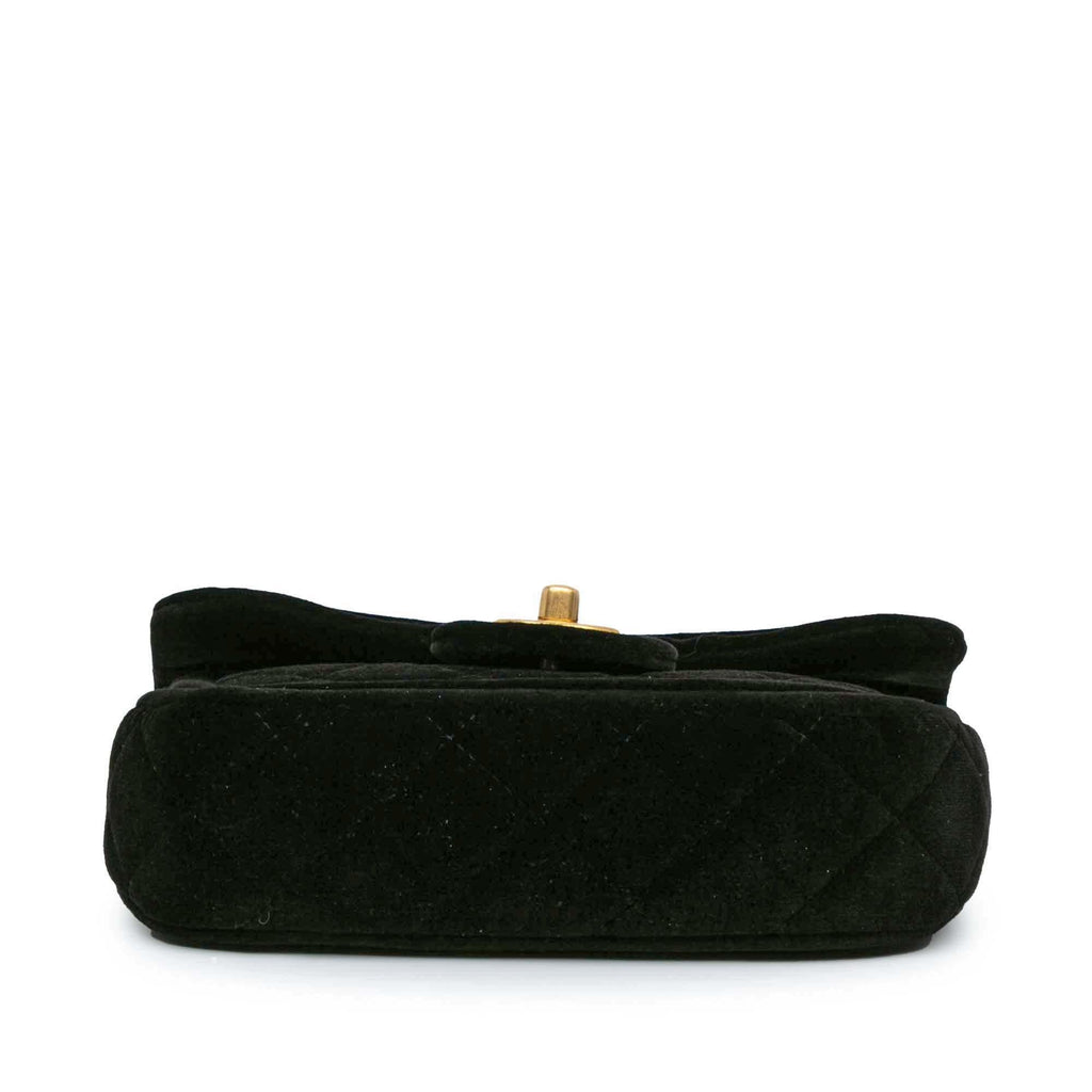 Chanel Mini Quilted Velvet Double Frame Flap