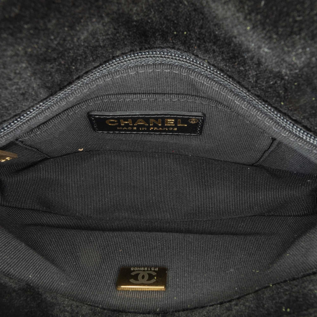 Chanel Mini Quilted Velvet Double Frame Flap