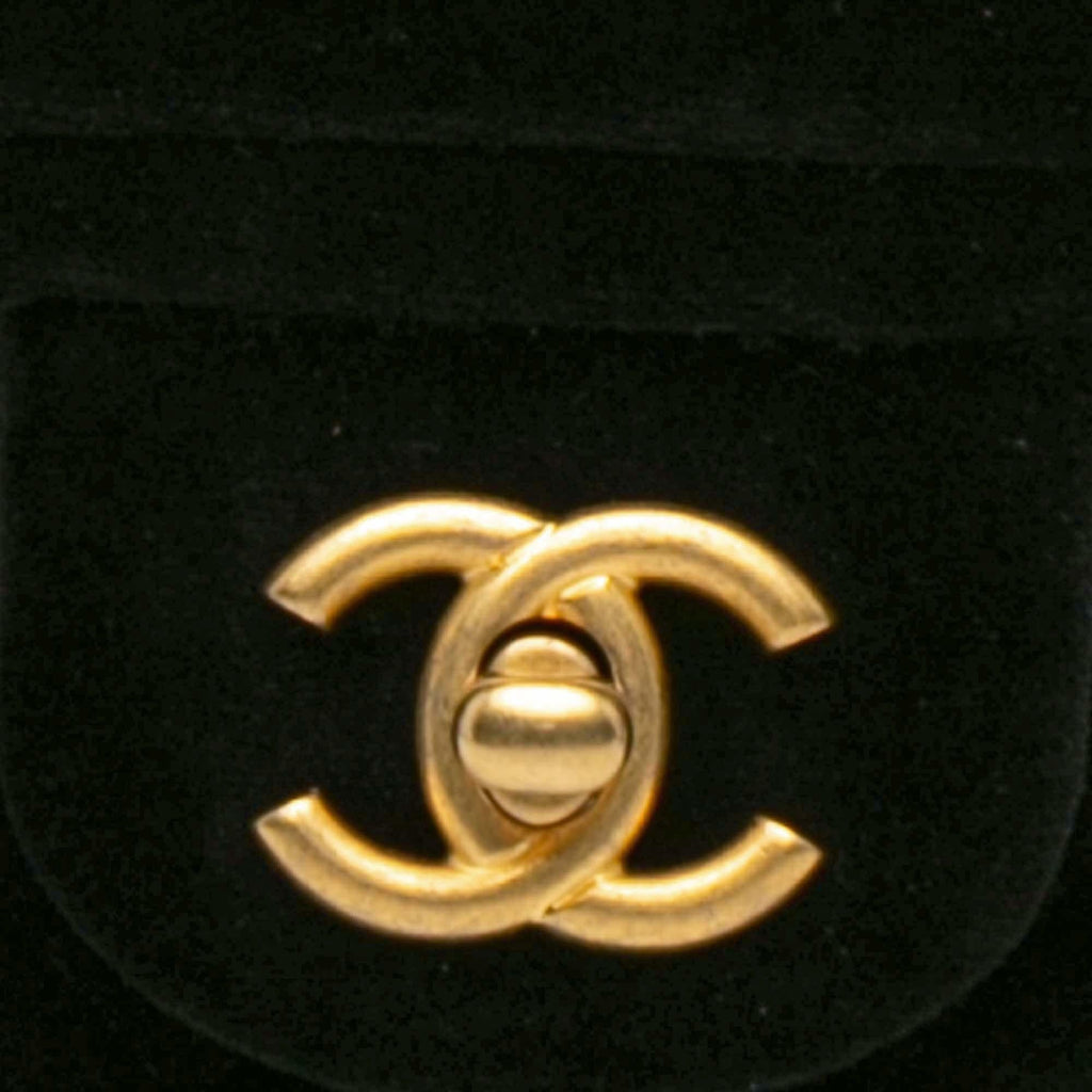 Chanel Mini Quilted Velvet Double Frame Flap