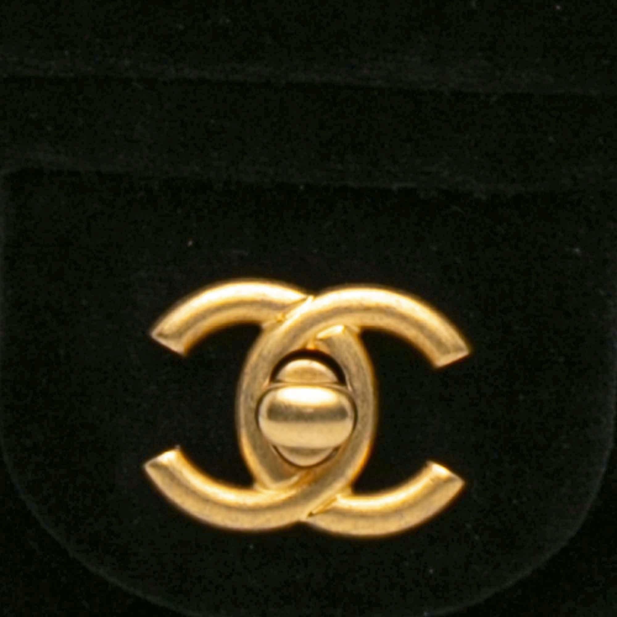 Chanel Mini Quilted Velvet Double Frame Flap