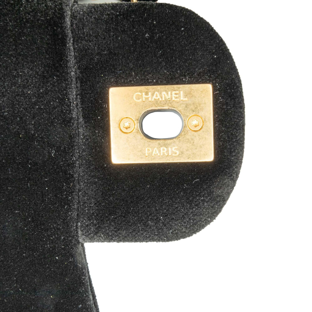 Chanel Mini Quilted Velvet Double Frame Flap