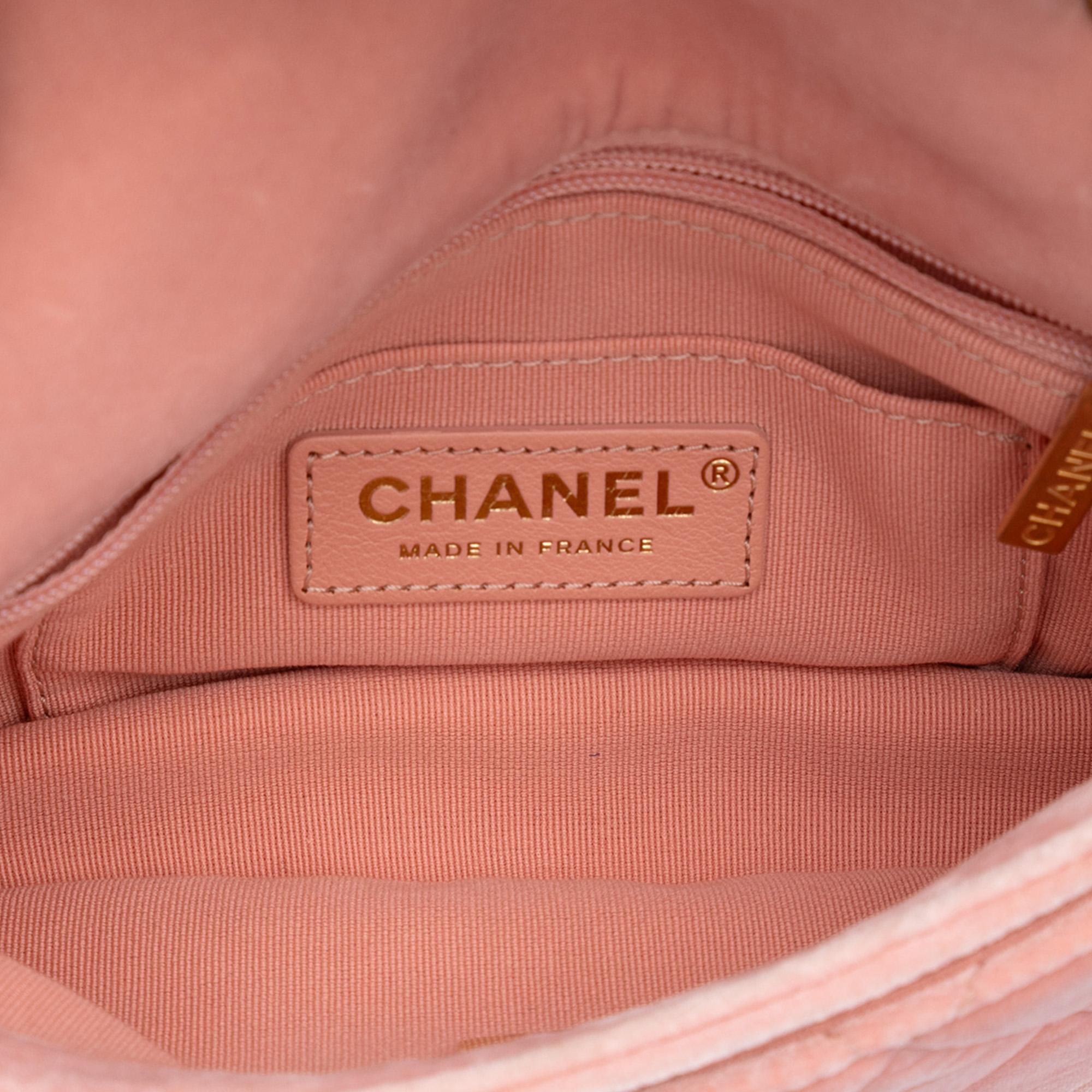 Chanel Mini Quilted Velvet Double Frame Flap