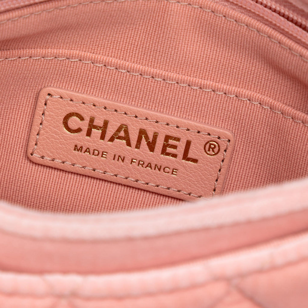 Chanel Mini Quilted Velvet Double Frame Flap