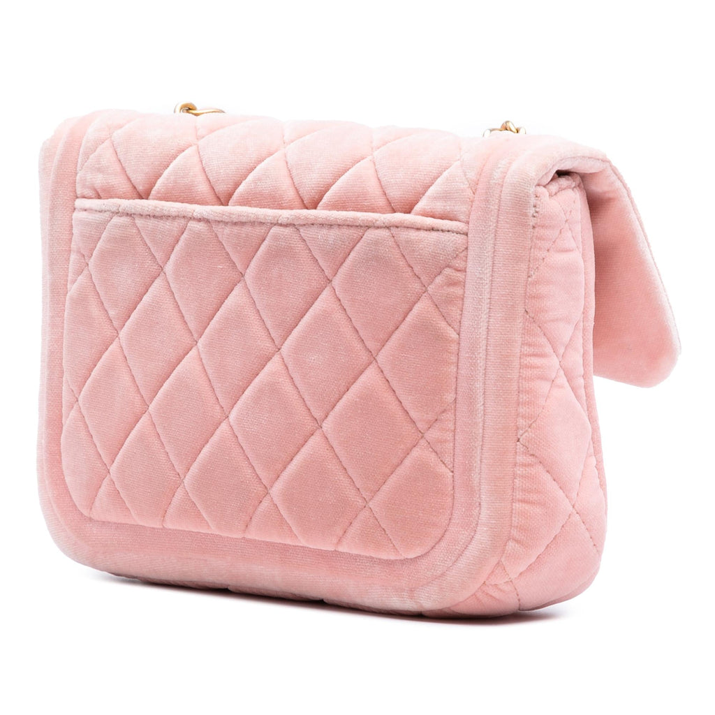 Chanel Mini Quilted Velvet Double Frame Flap