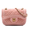Chanel Mini Quilted Velvet Double Frame Flap