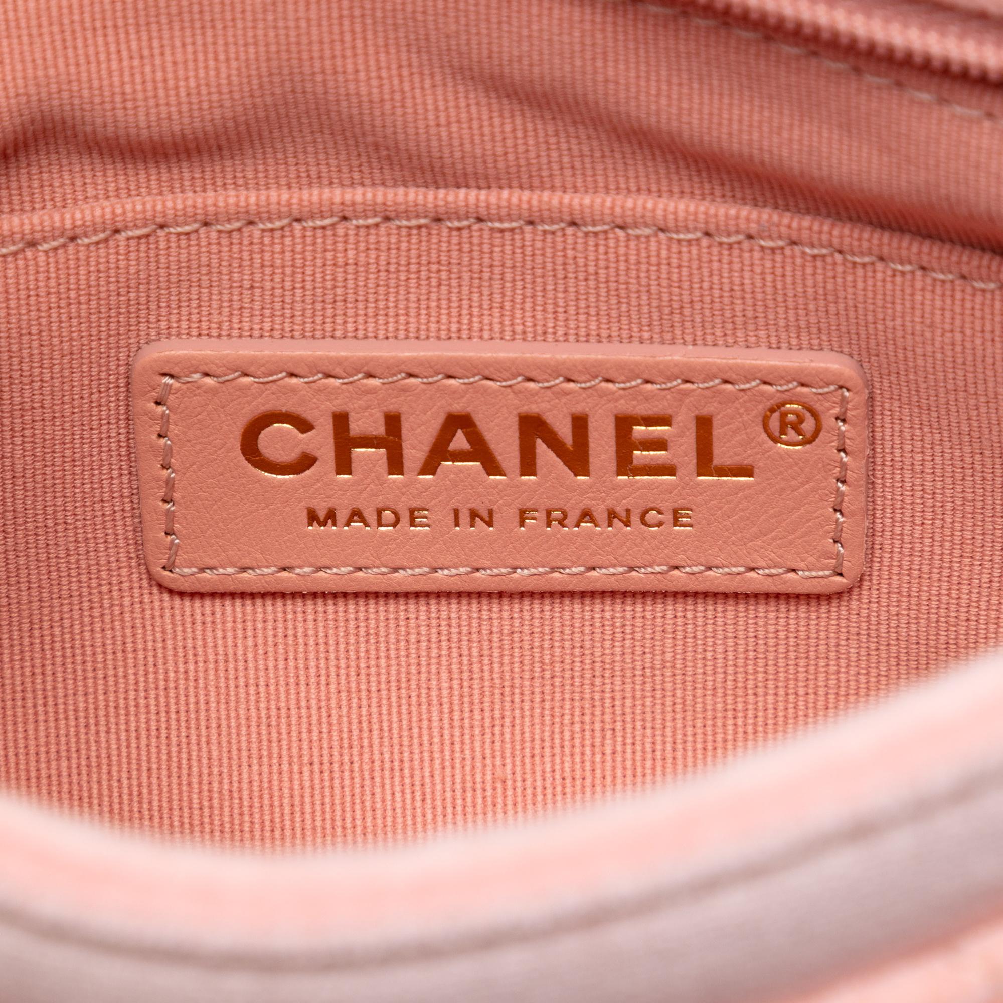 Chanel Mini Quilted Velvet Double Frame Flap