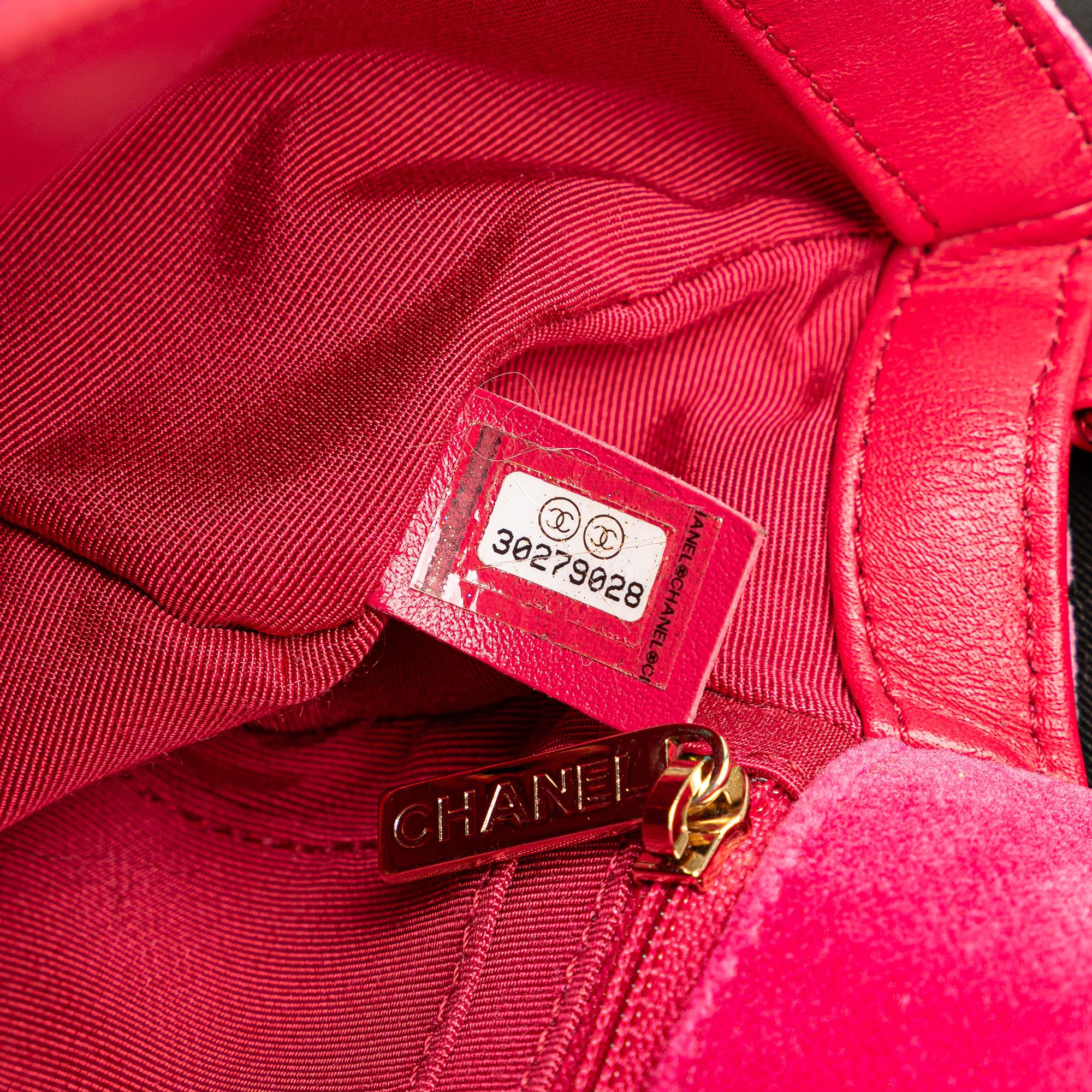 Chanel Mini Quilted Velvet Pearl Crush Single Flap