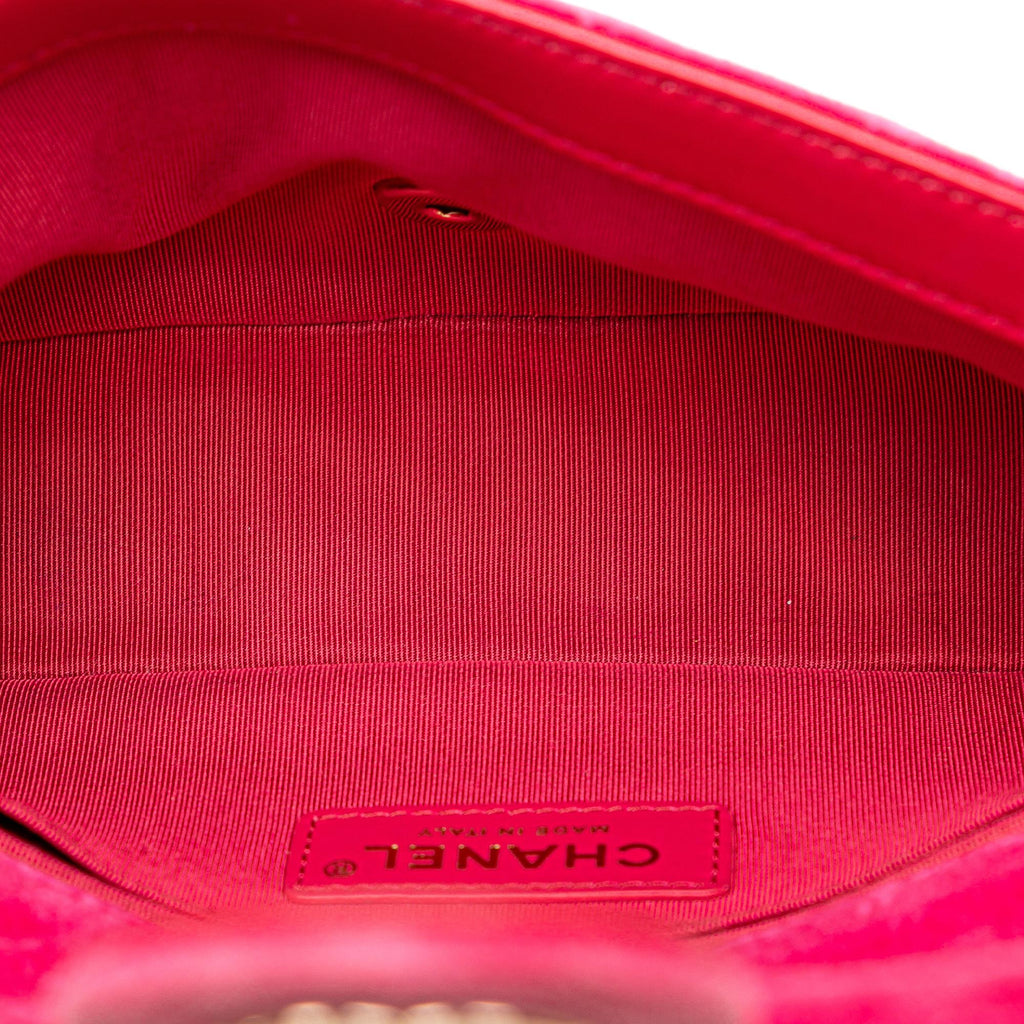Chanel Mini Quilted Velvet Pearl Crush Single Flap