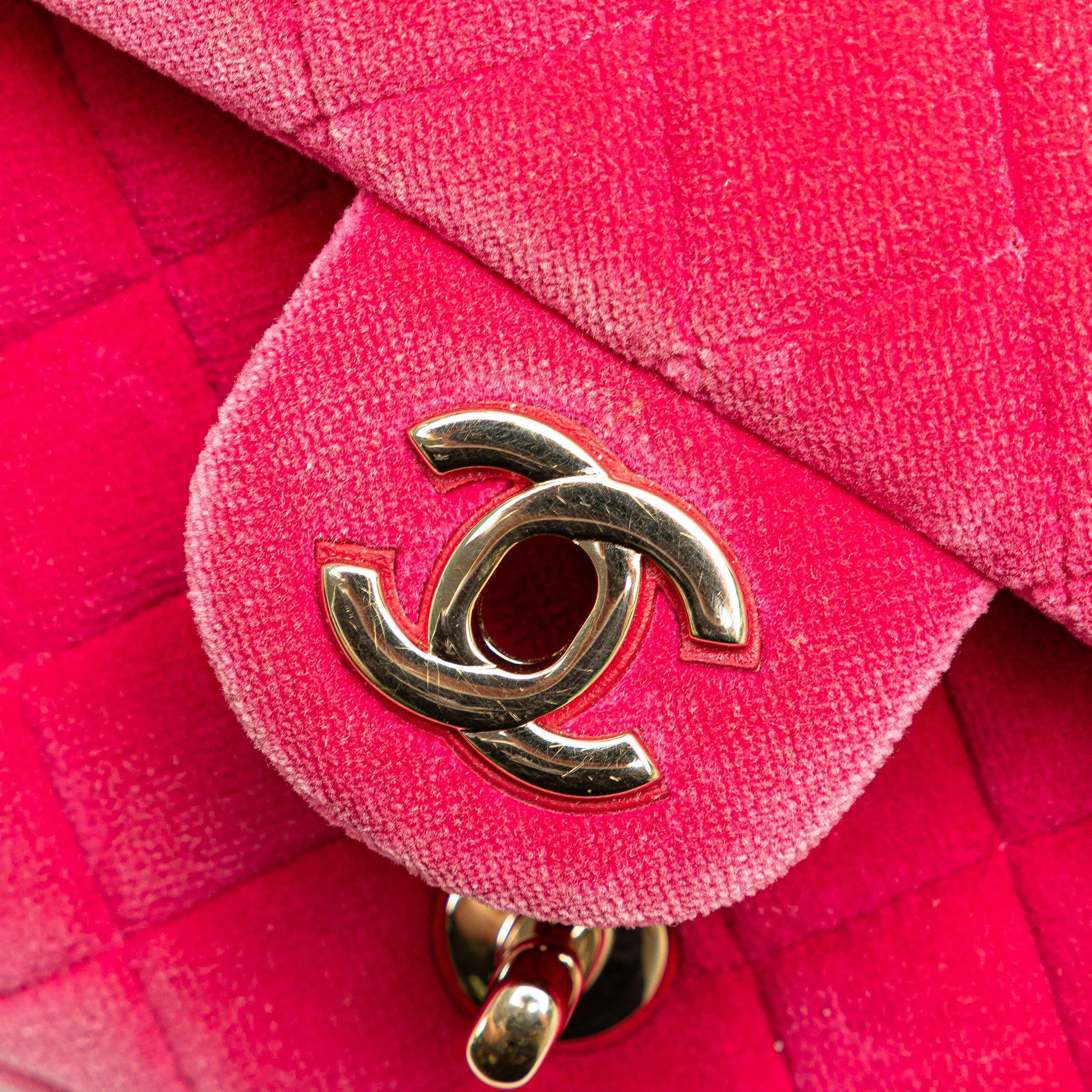 Chanel Mini Quilted Velvet Pearl Crush Single Flap