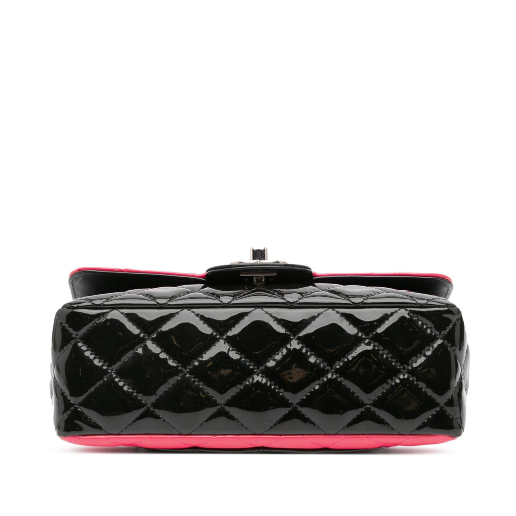 Chanel Mini Rectangular Bicolor Patent Leather Flap Bag