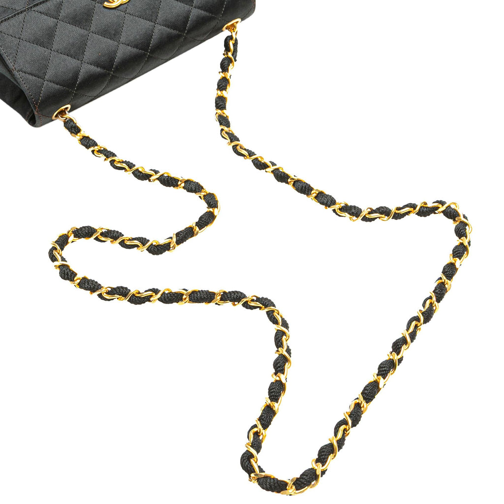 Chanel Mini Rectangular CC Quilted Satin Flap