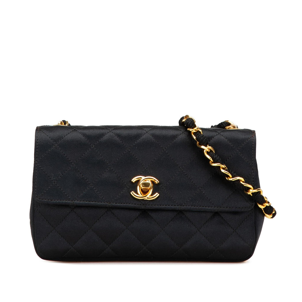 Chanel Mini Rectangular CC Quilted Satin Flap