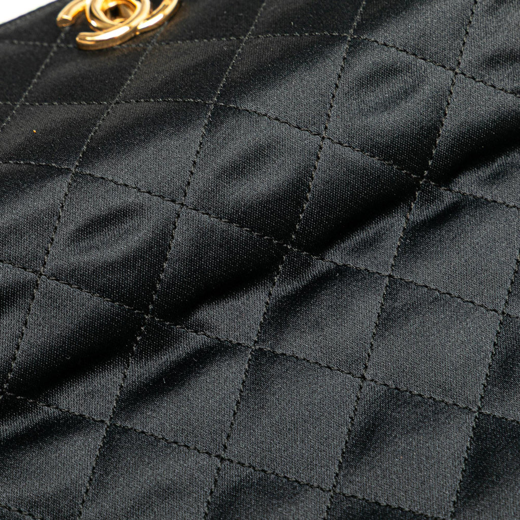 Chanel Mini Rectangular CC Quilted Satin Flap