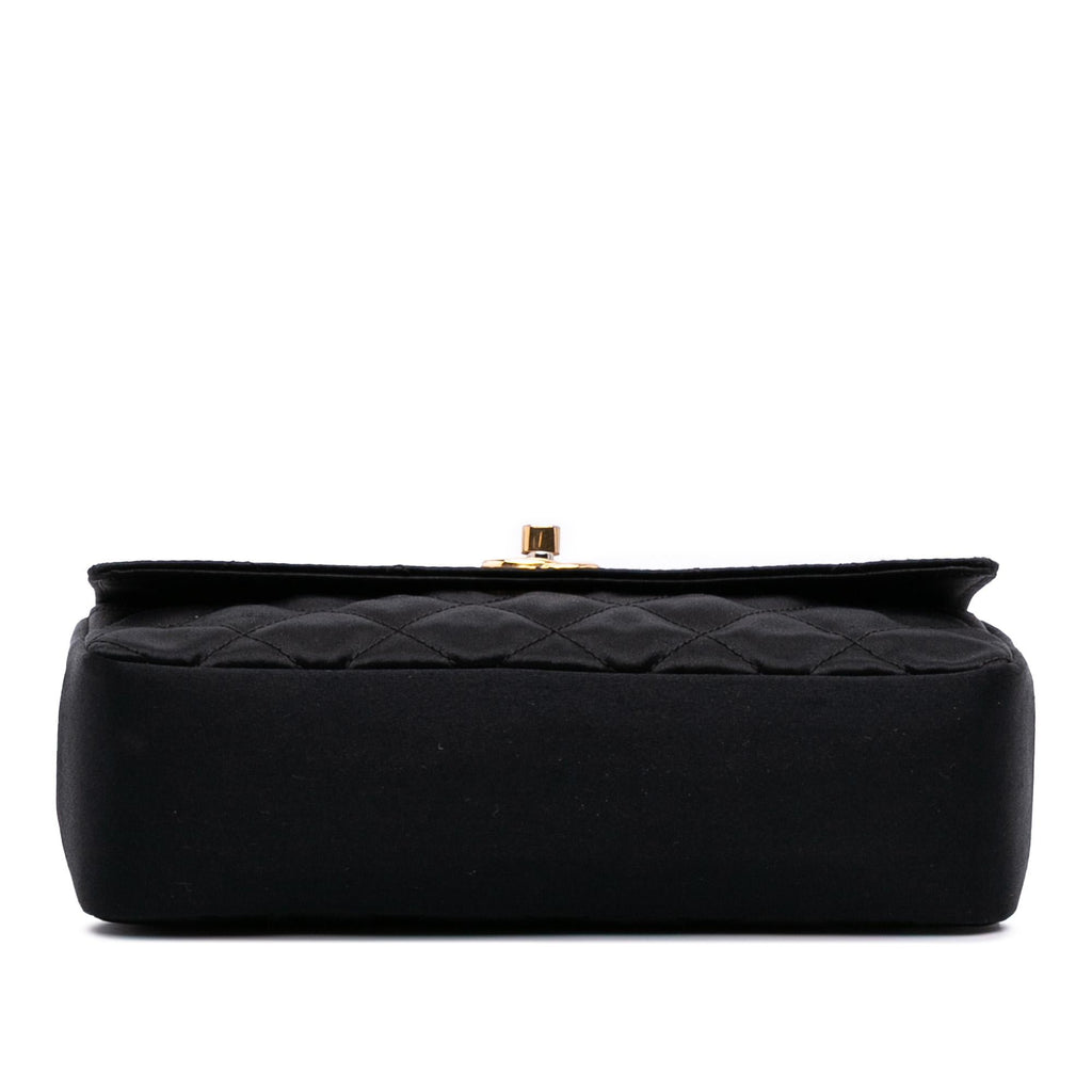 Chanel Mini Rectangular CC Quilted Satin Flap