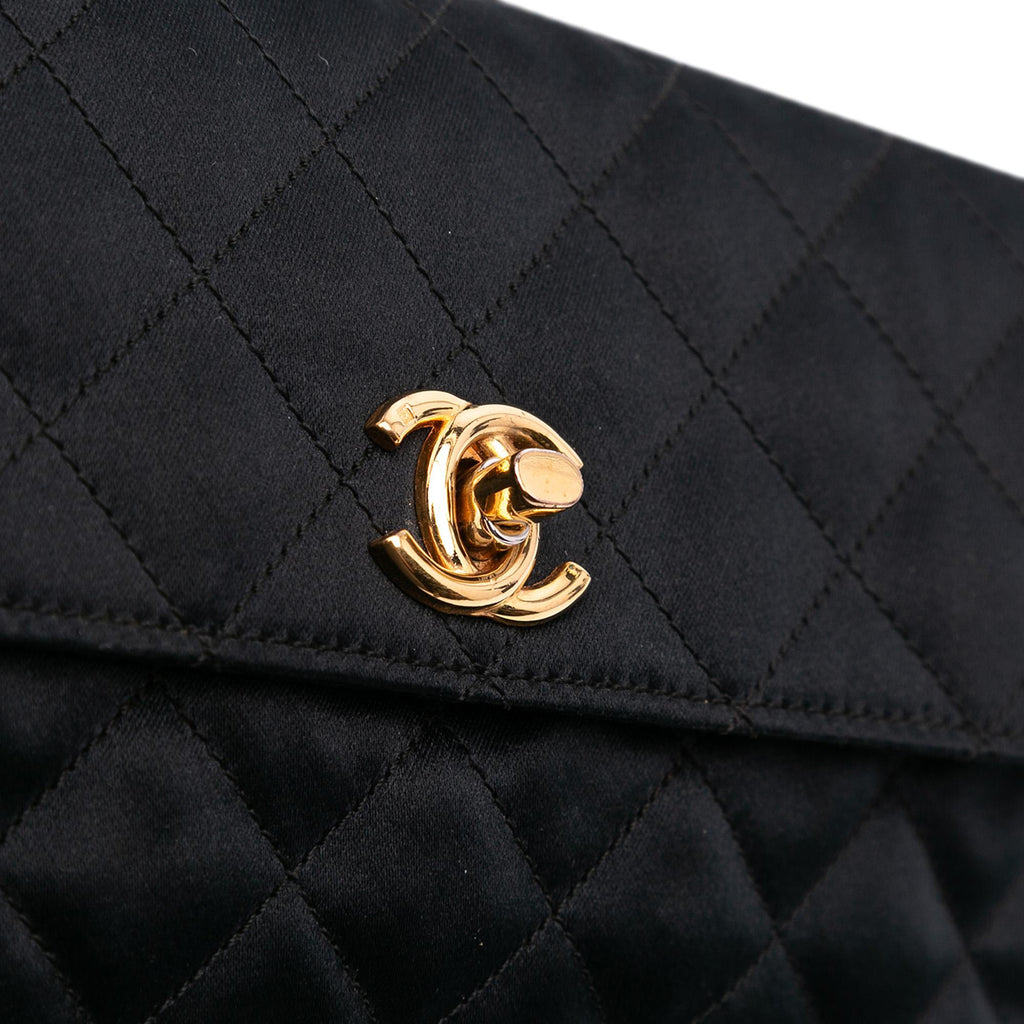 Chanel Mini Rectangular CC Quilted Satin Flap
