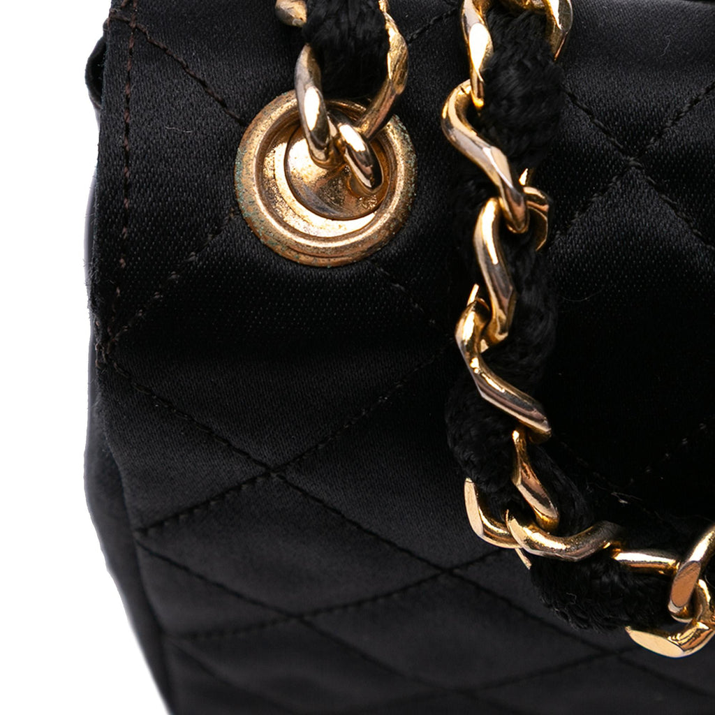 Chanel Mini Rectangular CC Quilted Satin Flap