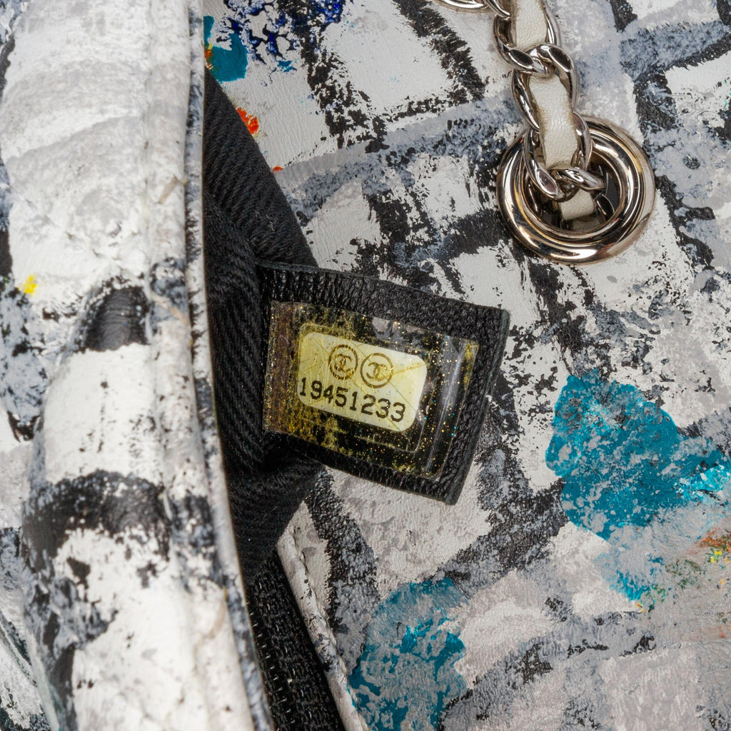 Chanel Mini Rectangular Calfskin Hand Painted Graffiti Flap
