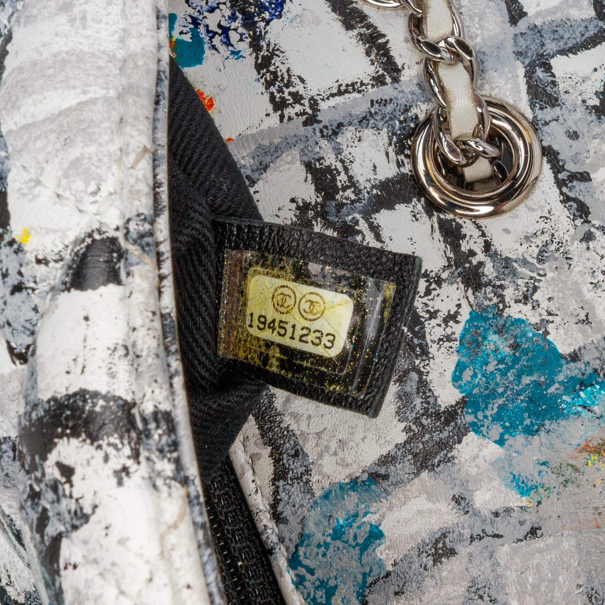 Chanel Mini Rectangular Calfskin Hand Painted Graffiti Flap