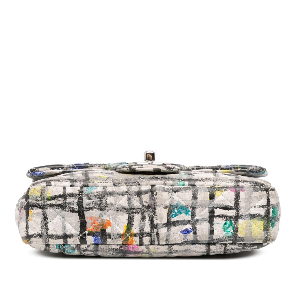 Chanel Mini Rectangular Calfskin Hand Painted Graffiti Flap