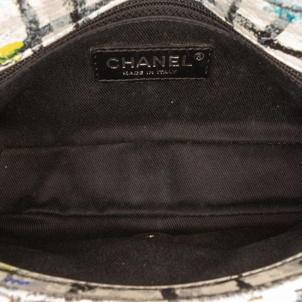 Chanel Mini Rectangular Calfskin Hand Painted Graffiti Flap