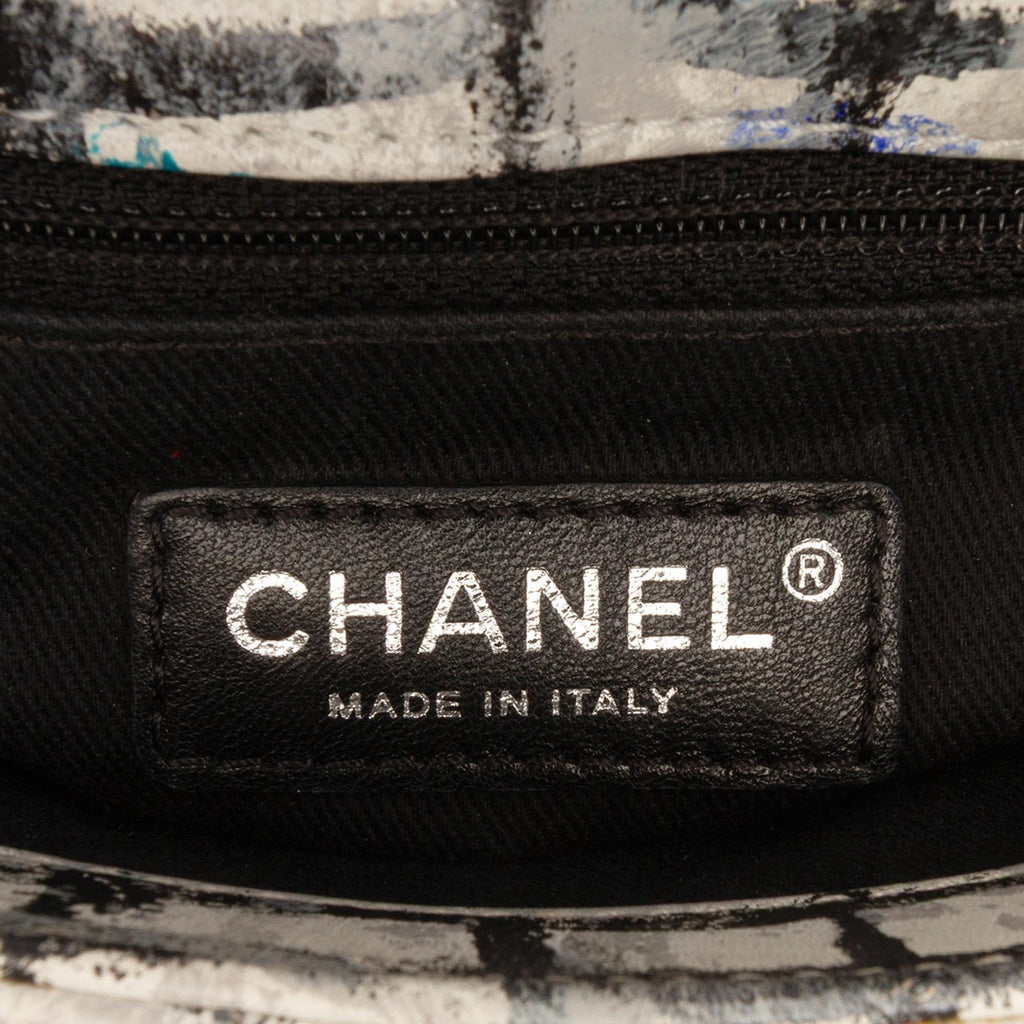 Chanel Mini Rectangular Calfskin Hand Painted Graffiti Flap