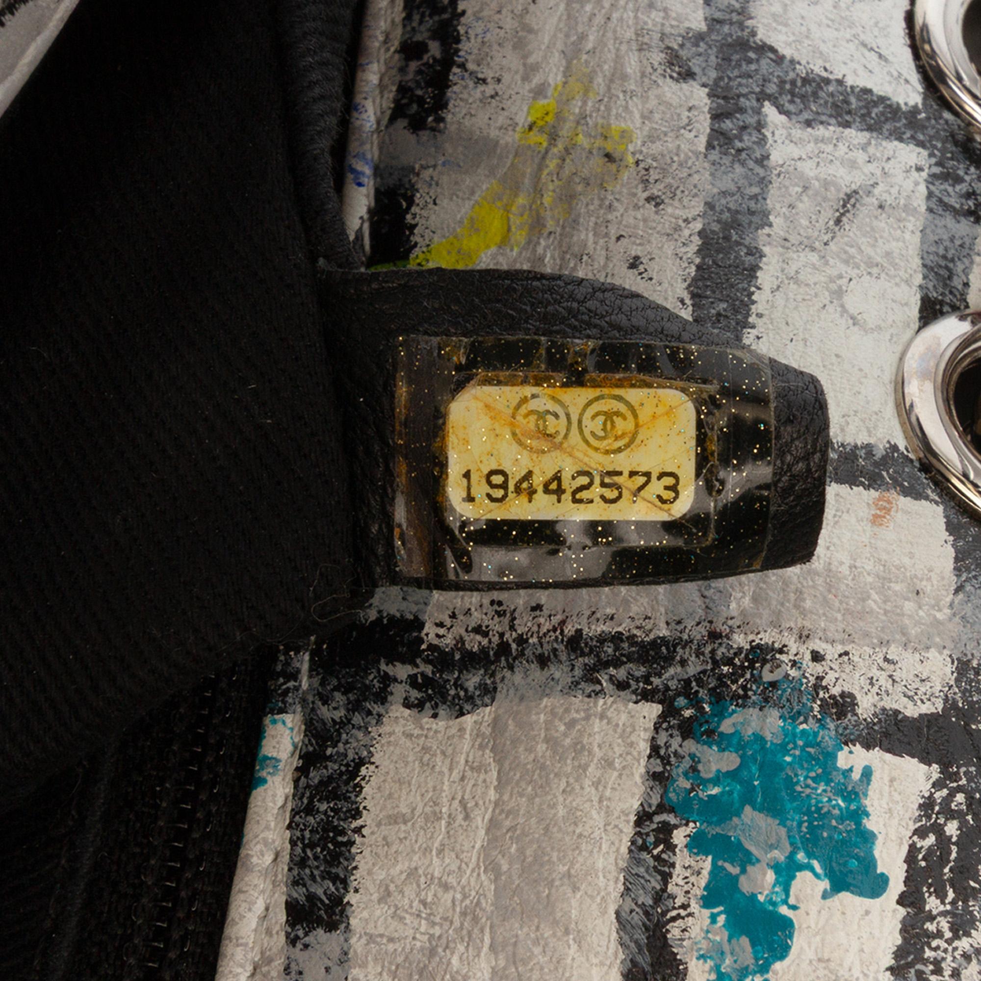 Chanel Mini Rectangular Calfskin Hand Painted Graffiti Flap