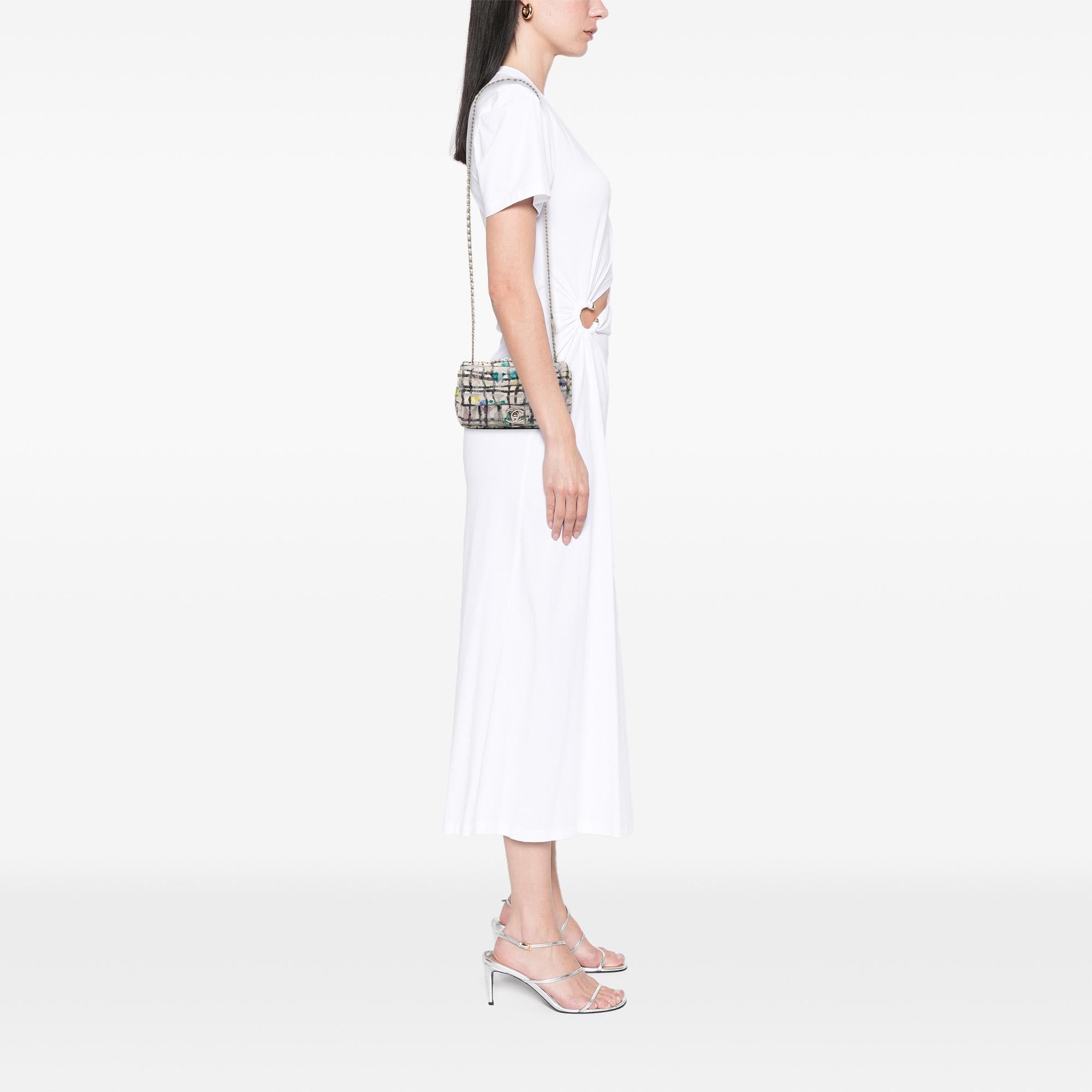 Chanel Mini Rectangular Calfskin Hand Painted Graffiti Flap