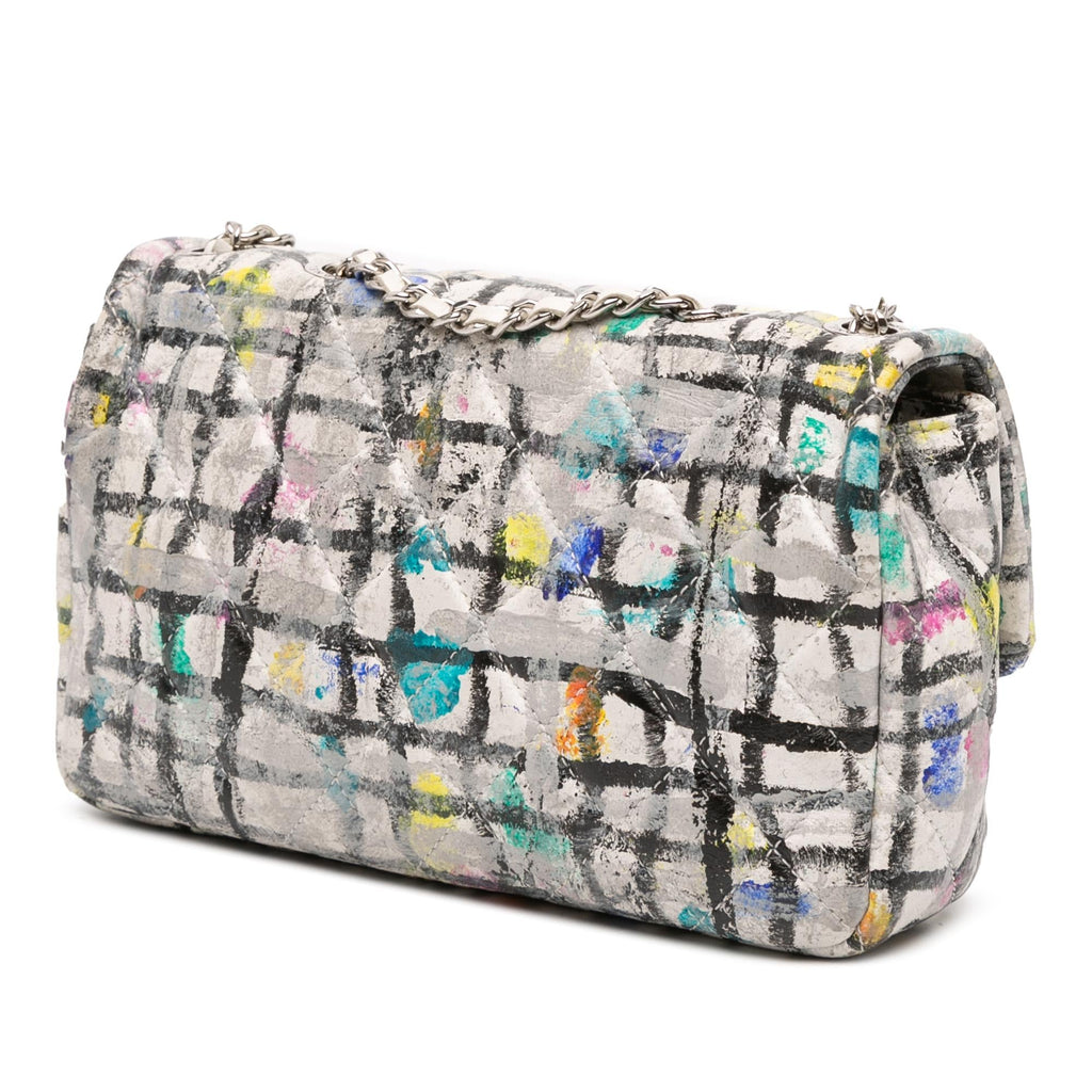 Chanel Mini Rectangular Calfskin Hand Painted Graffiti Flap
