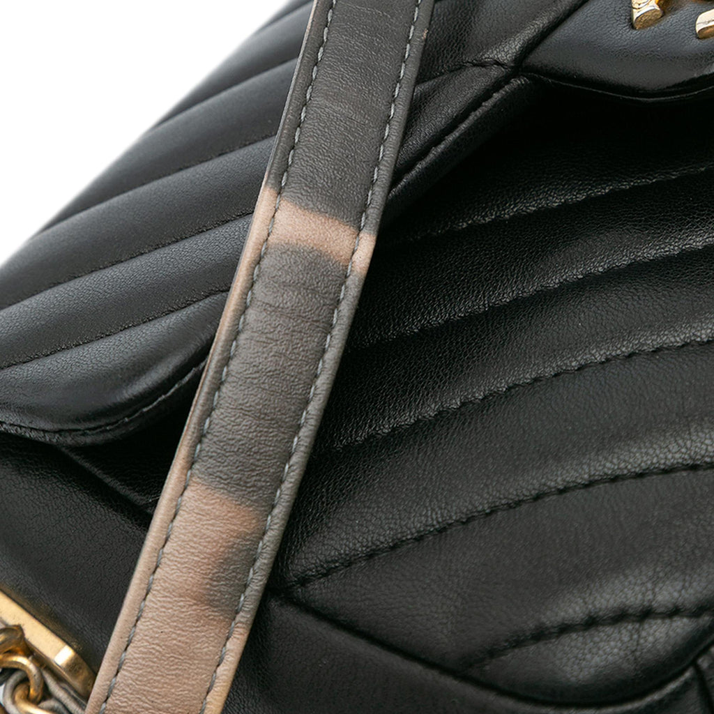 Chanel Mini Rectangular Chevron Lambskin Chain Around Flap
