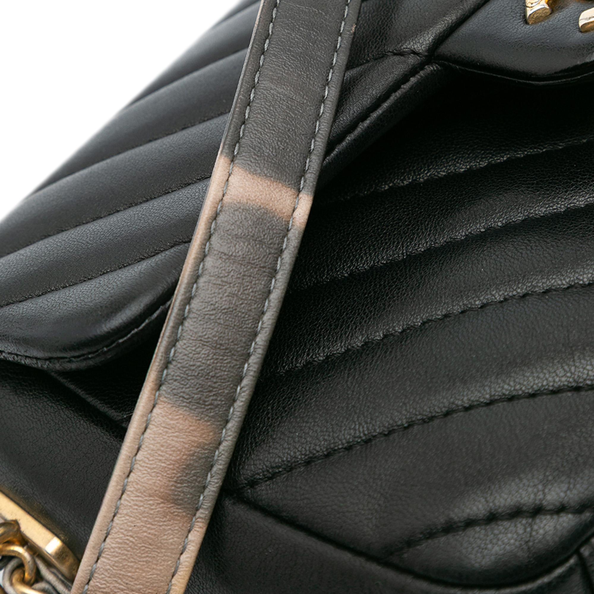 Chanel Mini Rectangular Chevron Lambskin Chain Around Flap