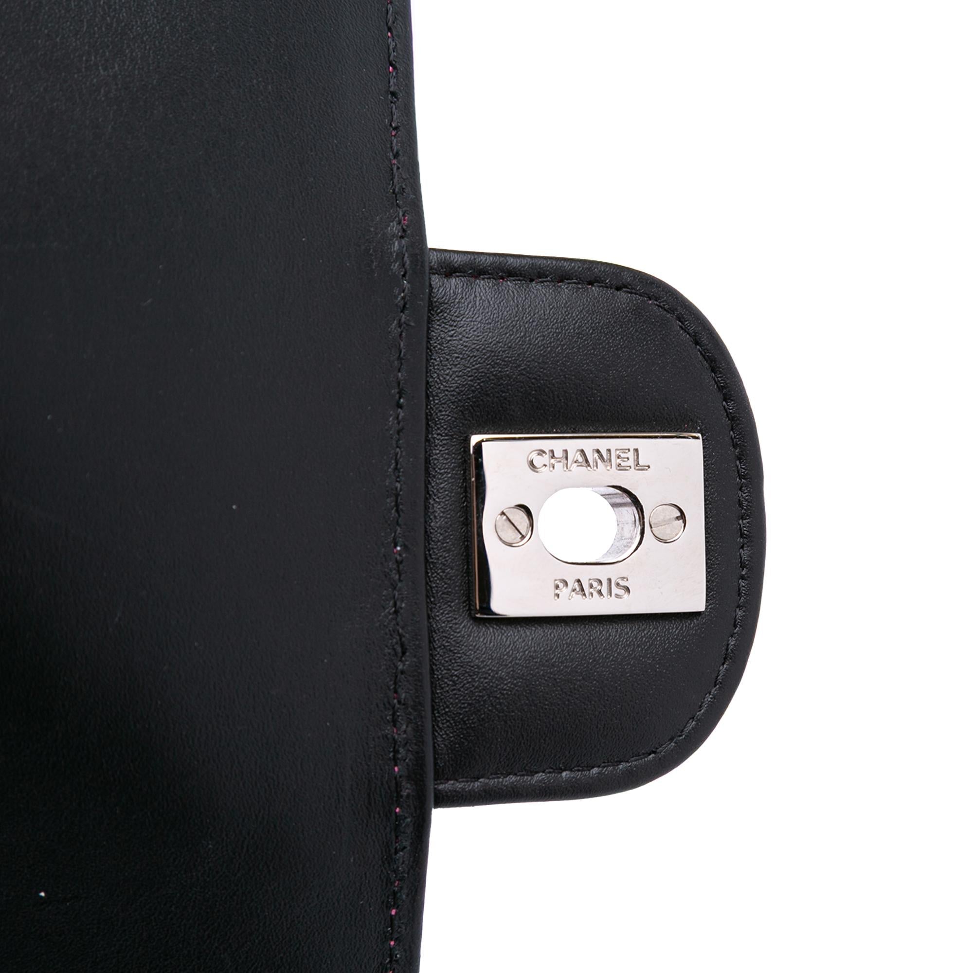 Chanel Mini Rectangular Classic Bicolor Patent Single Flap