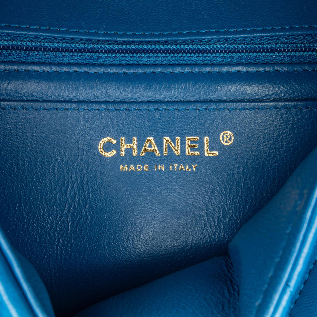 Chanel Mini Rectangular Classic Chevron Lambskin Single Flap (SHG-CNl6l7)