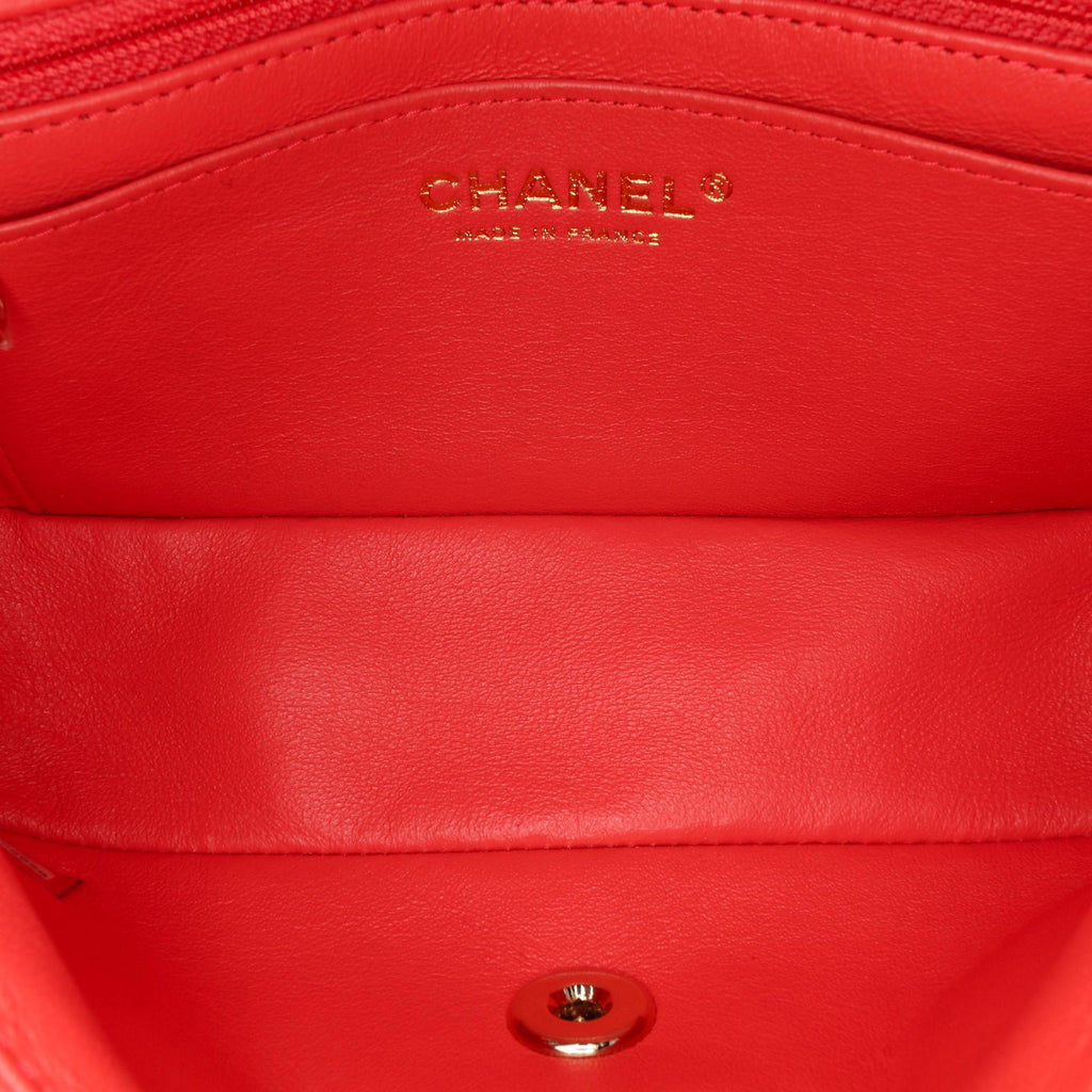 Chanel Mini Rectangular Classic Chevron Lambskin Single Flap