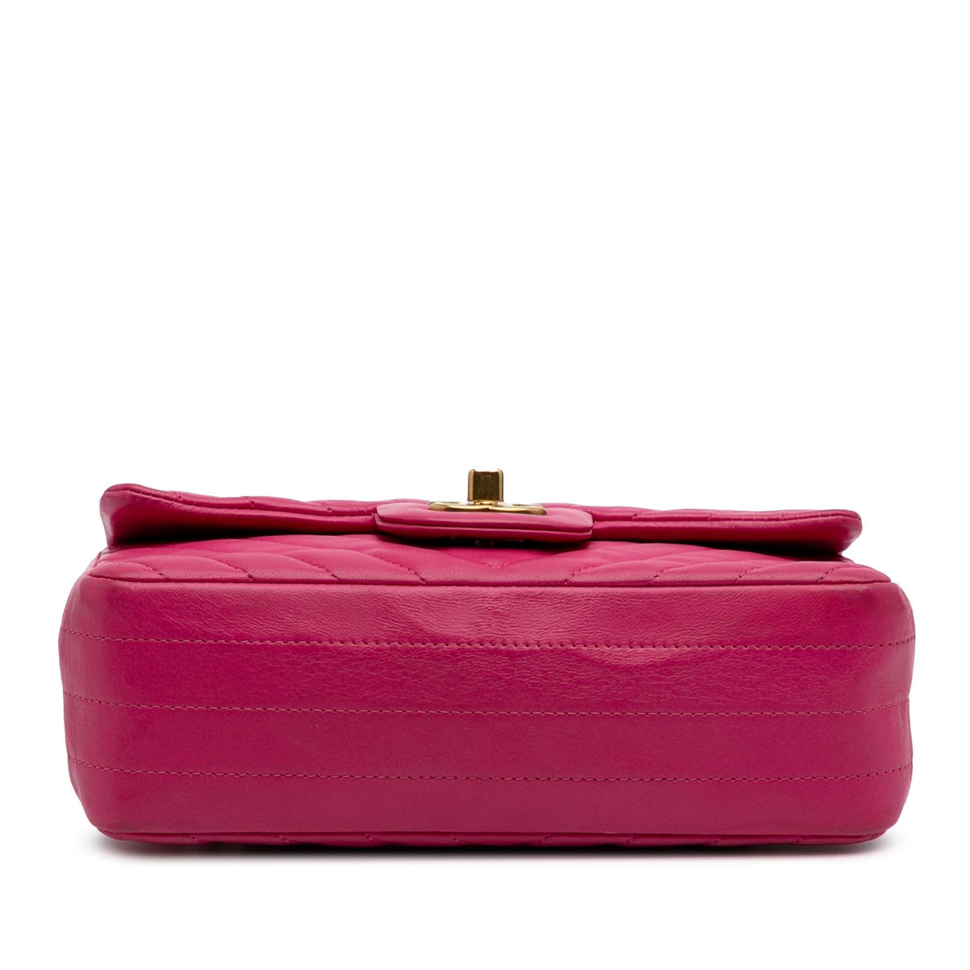 Chanel Mini Rectangular Classic Chevron Lambskin Single Flap