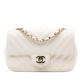 Chanel Mini Rectangular Classic Chevron Lambskin Single Flap
