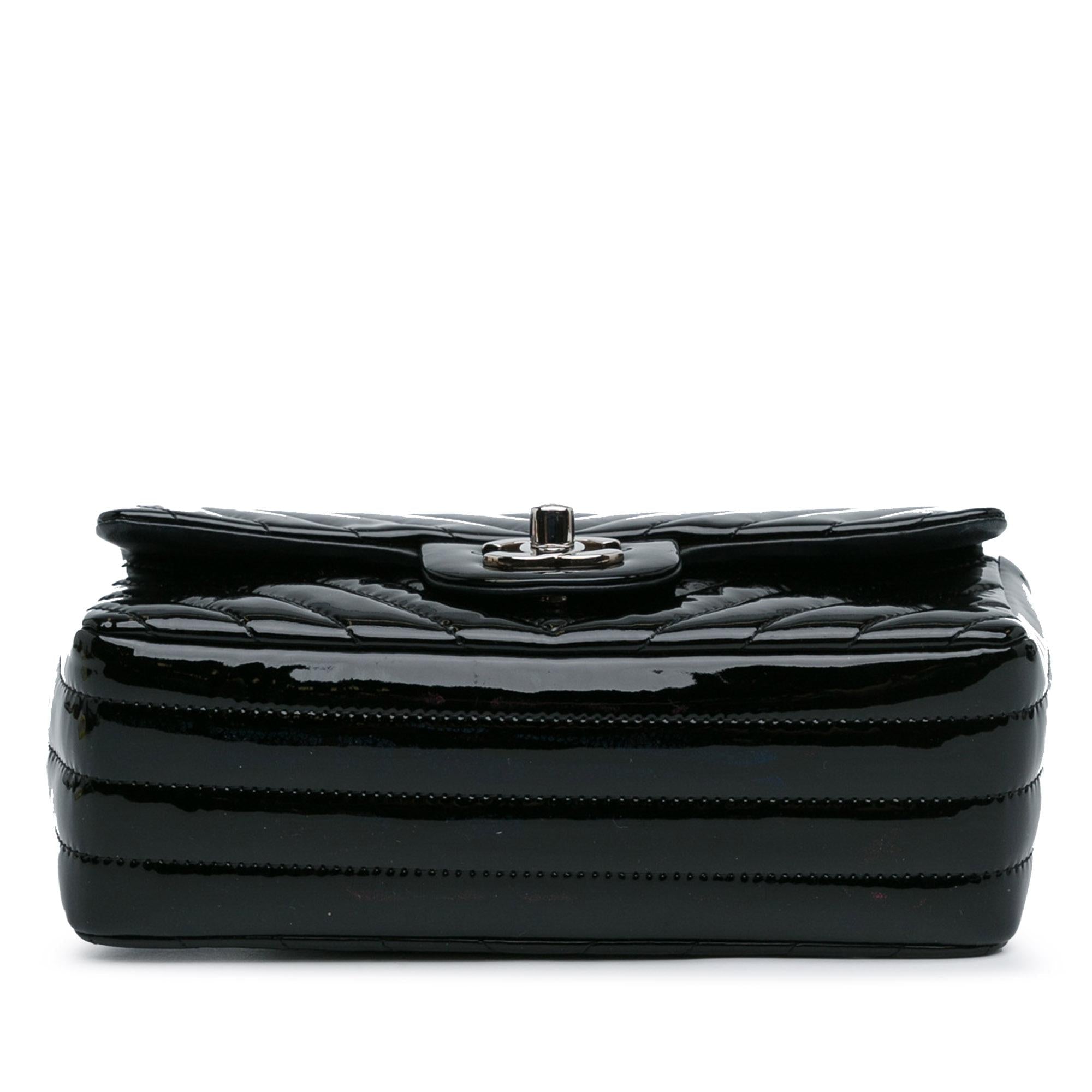 Chanel Mini Rectangular Classic Chevron Patent Single Flap (SHG-3MlT53)