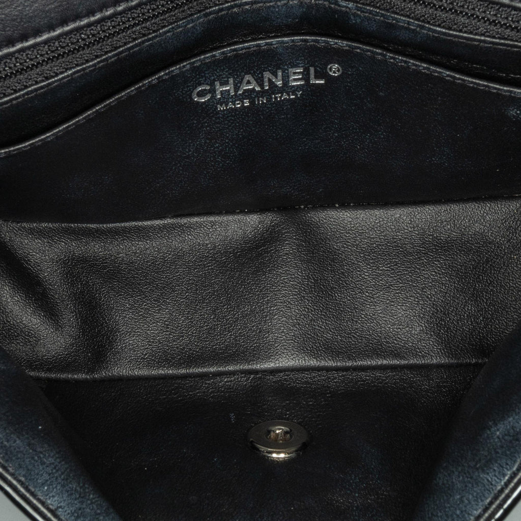 Chanel Mini Rectangular Classic Chevron Patent Single Flap (SHG-3MlT53)