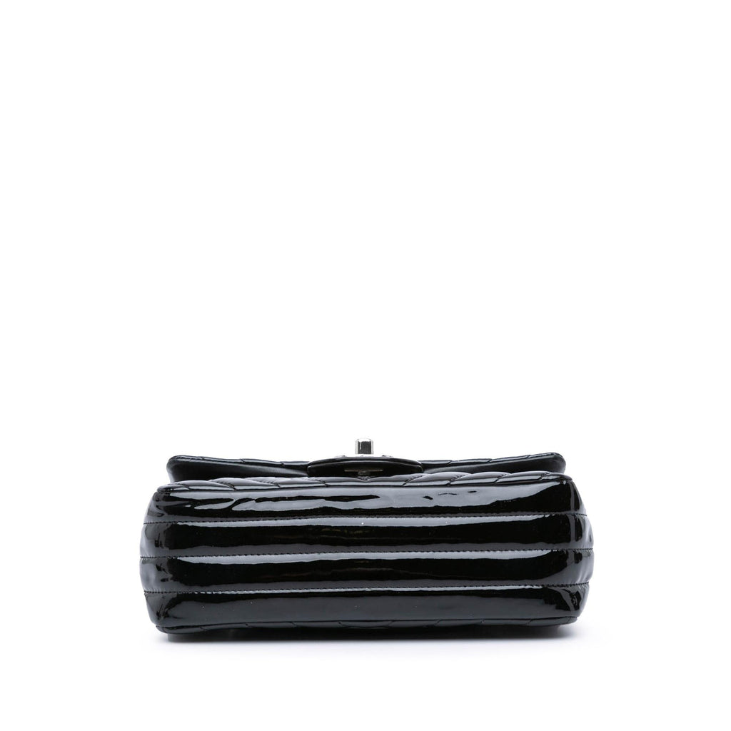 Chanel Mini Rectangular Classic Chevron Patent Single Flap